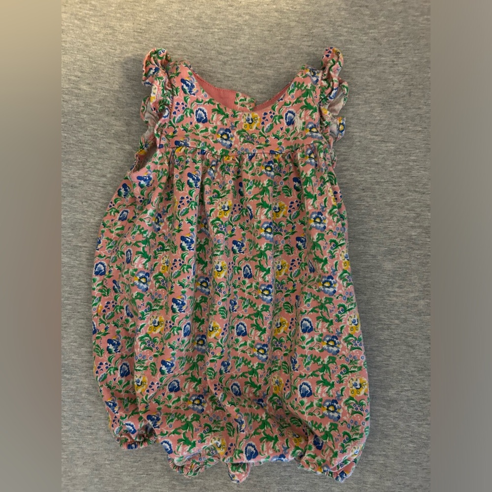 Ralph Lauren Baby Girls Floral Bubble Romper Size 0-3 Months